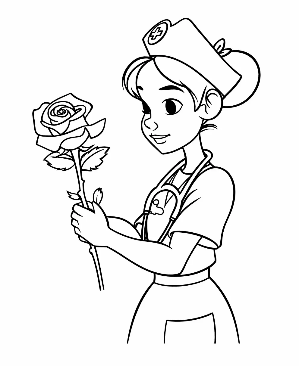 coloriage Rose educatif pour enfant 1