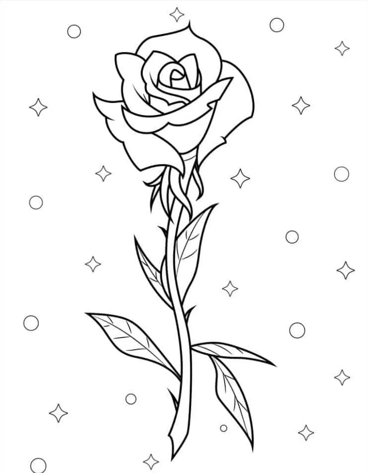 coloriage Rose d'enfant a imprimer