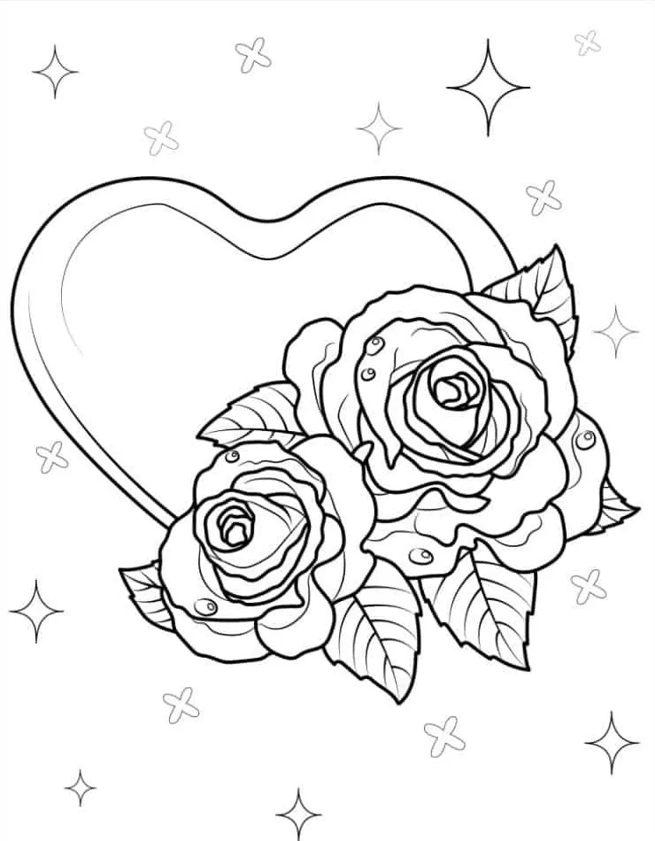 coloriage Rose educatif pour enfant