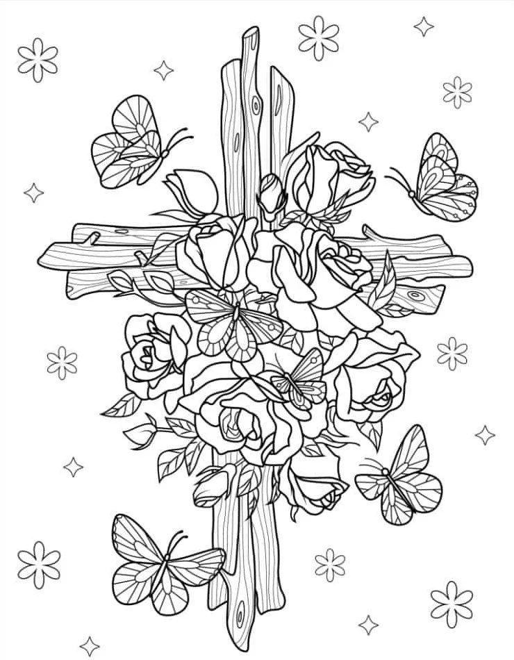 coloriage Rose pour enfant à imprimer