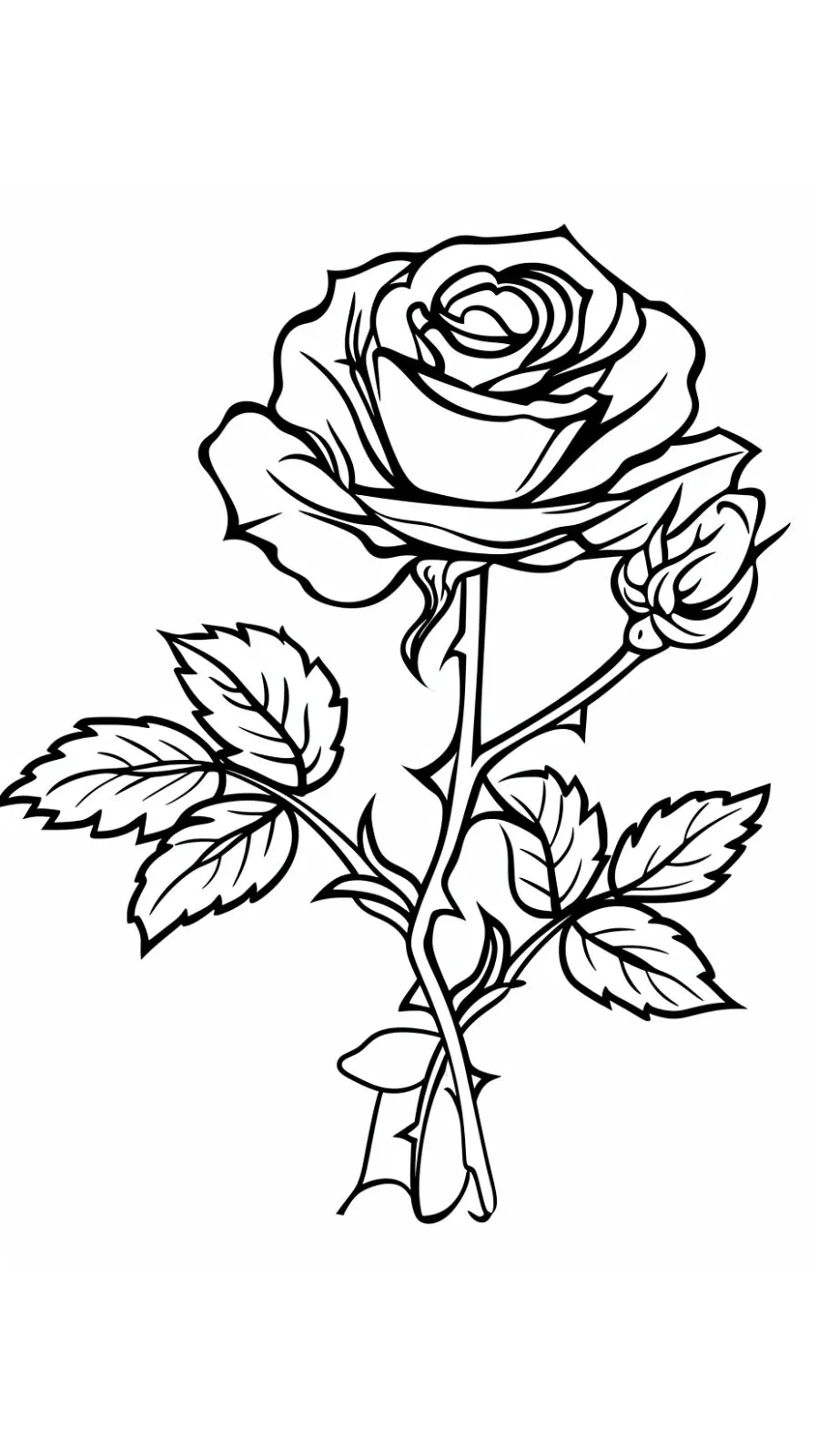 coloriage Rose de pour enfants