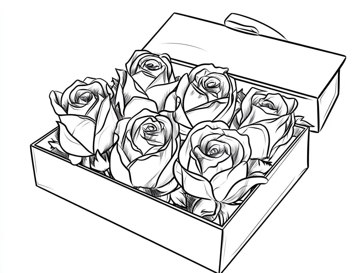 coloriage Rose gratuit pour enfants