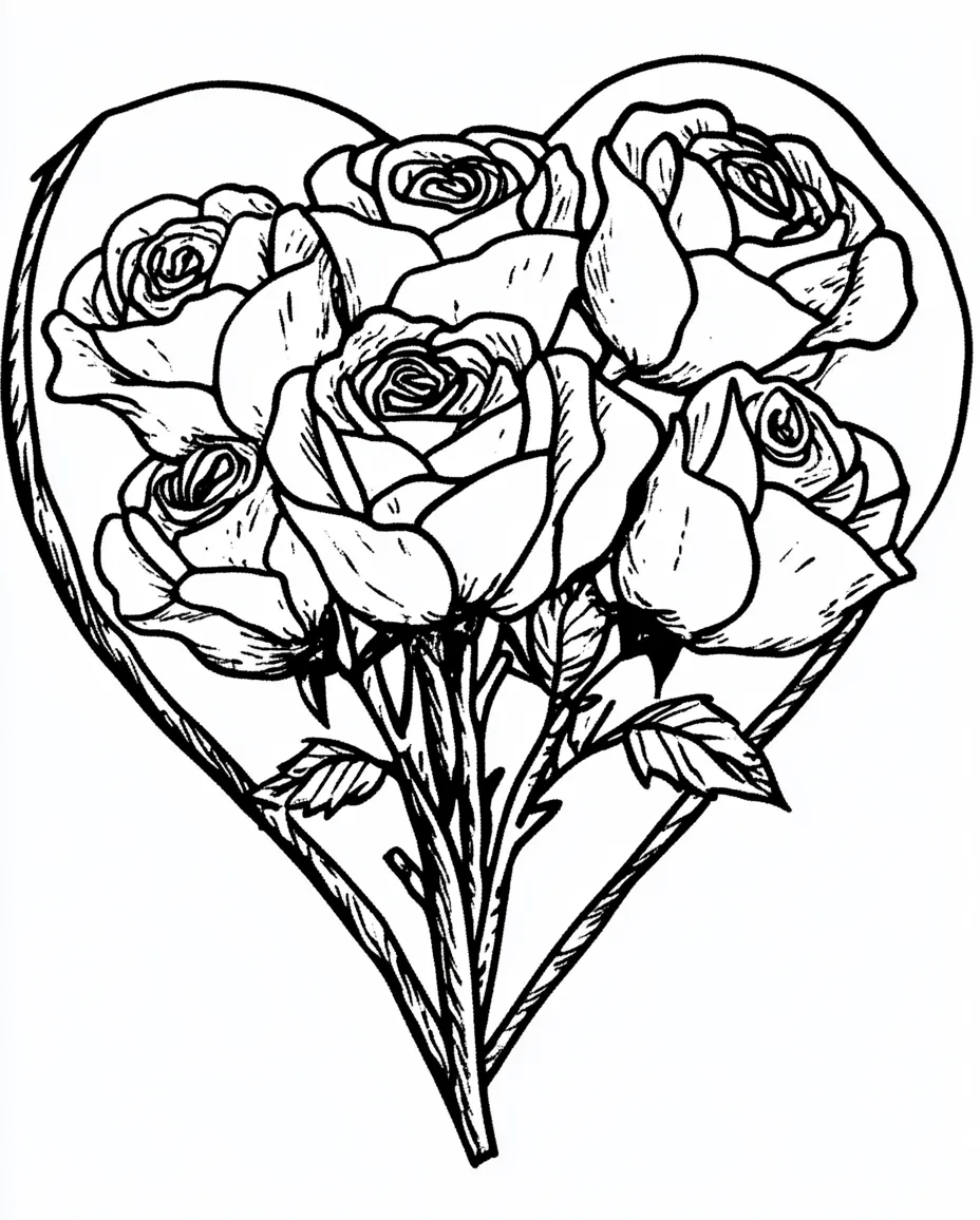 coloriage Rose et decoupage 1