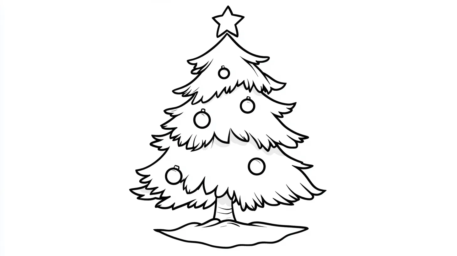 coloriage Sapin pour enfant de 5 ans