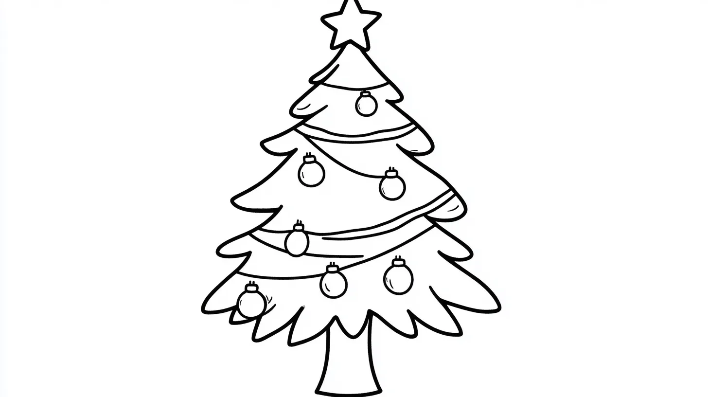 coloriage Sapin pour enfant de 4 ans