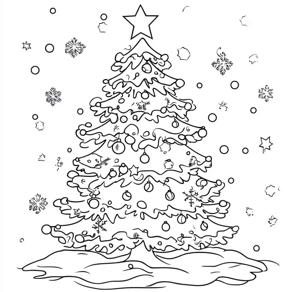 coloriage Sapin pour enfant de 5 ans 1