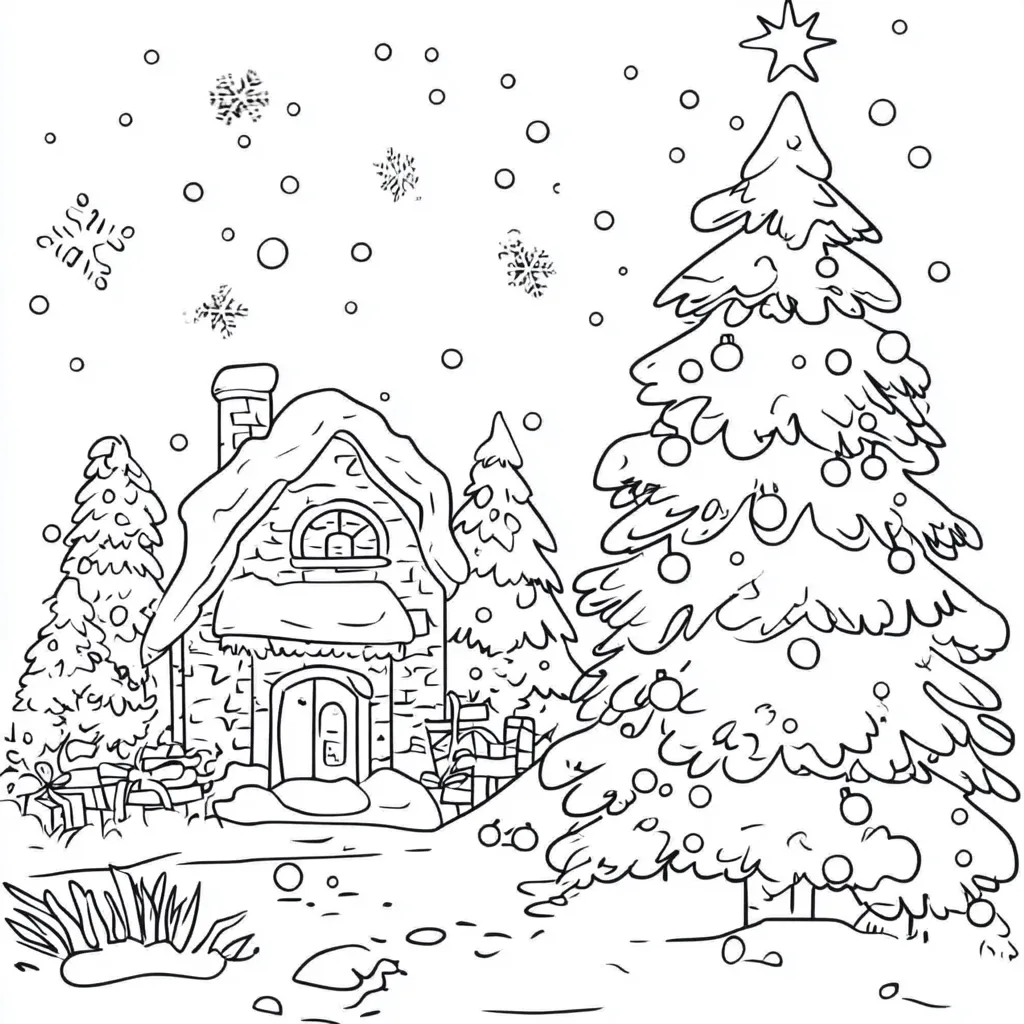 coloriage Sapin a imprimer gratuitement