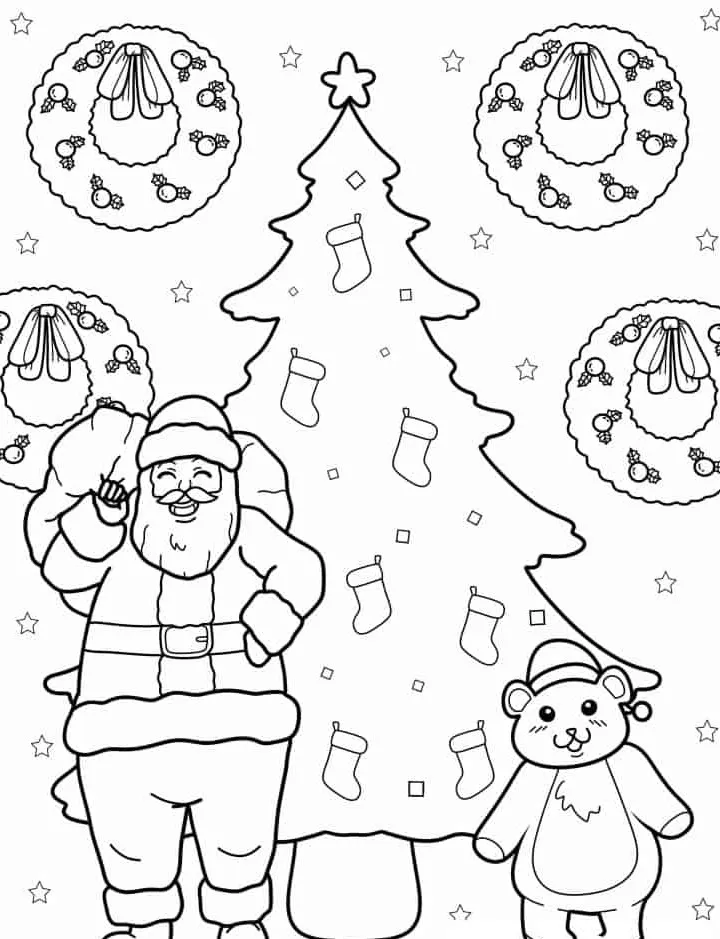 coloriage Sapin pour enfant de 5 ans 2