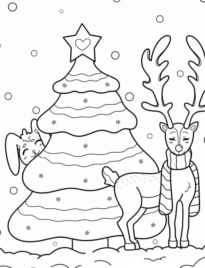 coloriage Sapin a imprimer gratuit