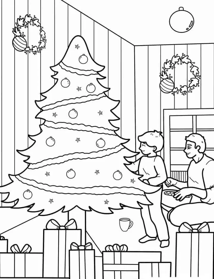 coloriage Sapin à imprimer a4