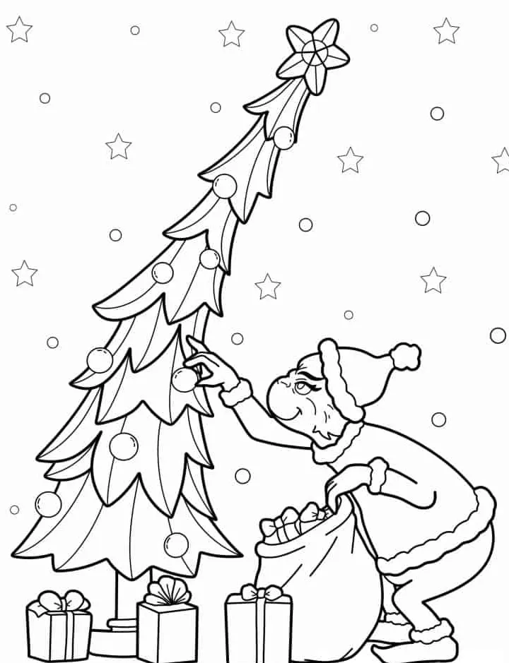 coloriage Sapin pour enfant