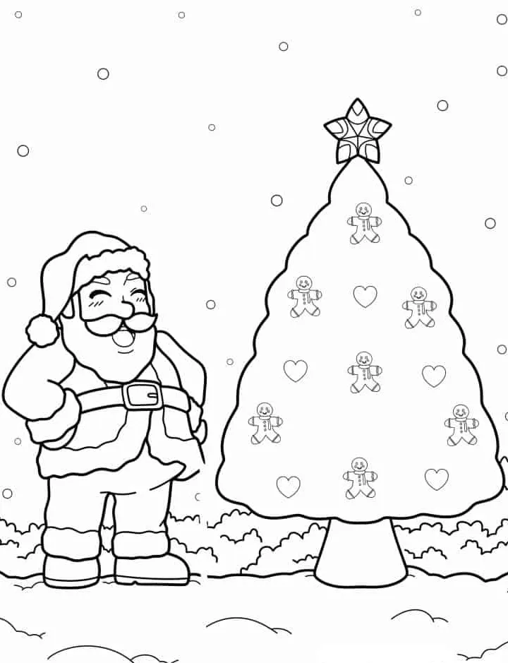 coloriage Sapin pour enfants a imprimer gratuit