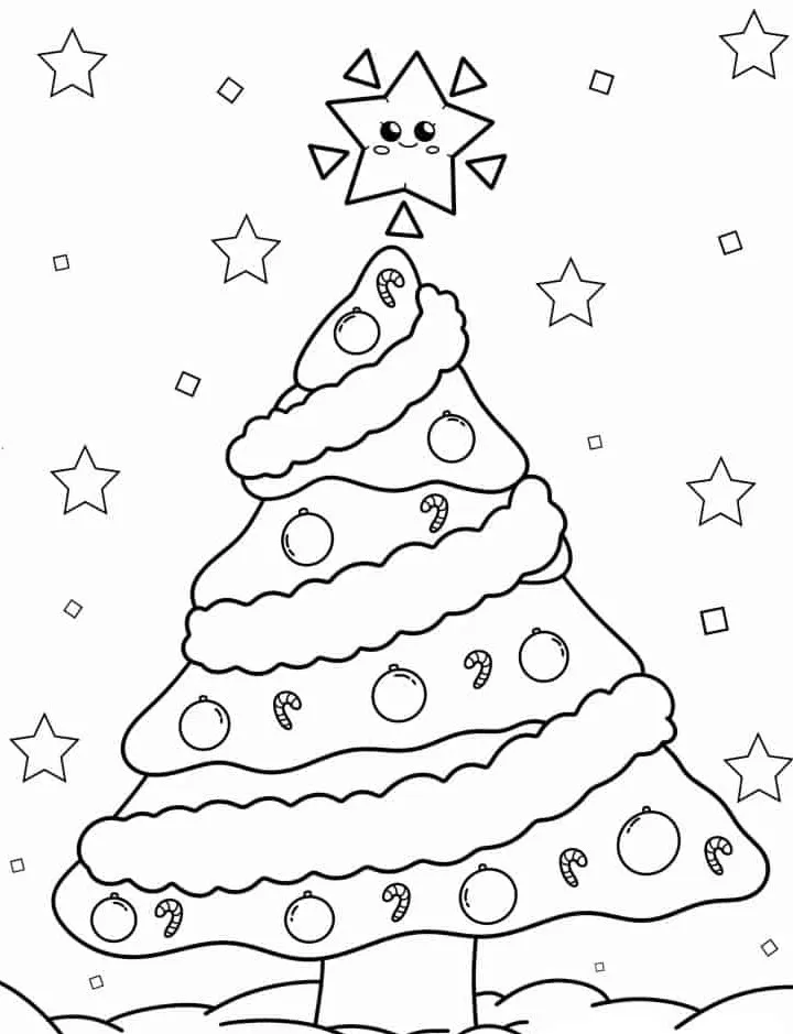 coloriage Sapin pour enfant de 2 ans