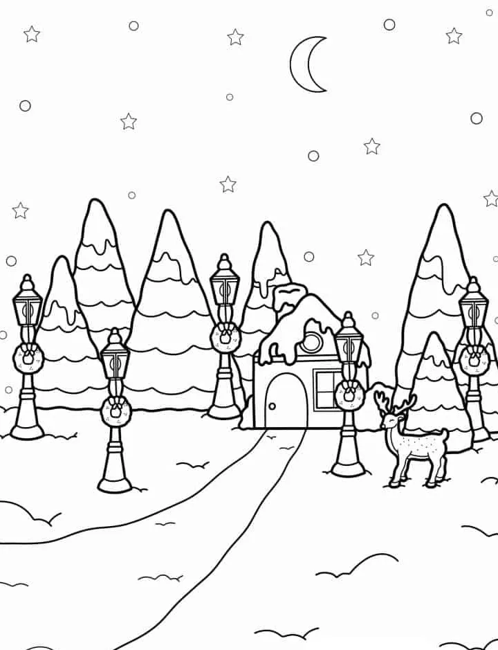 coloriage Sapin pour enfants à imprimer