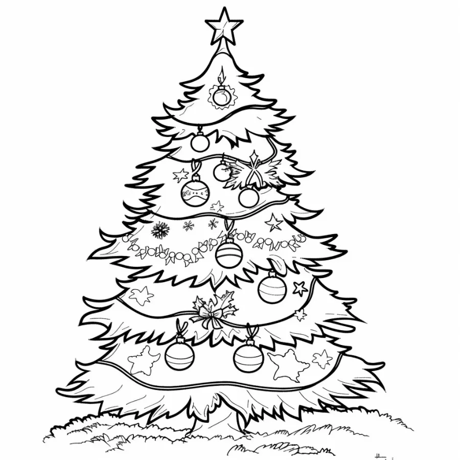 coloriage Sapin de Noël pour bebe a imprimer