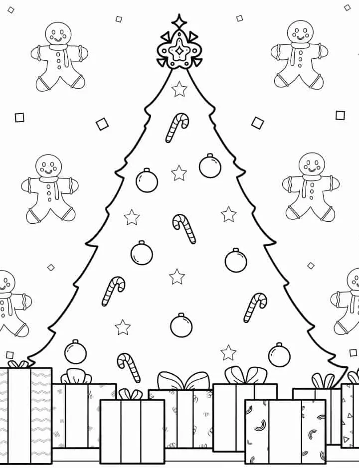 coloriage Sapin pour bebe a imprimer