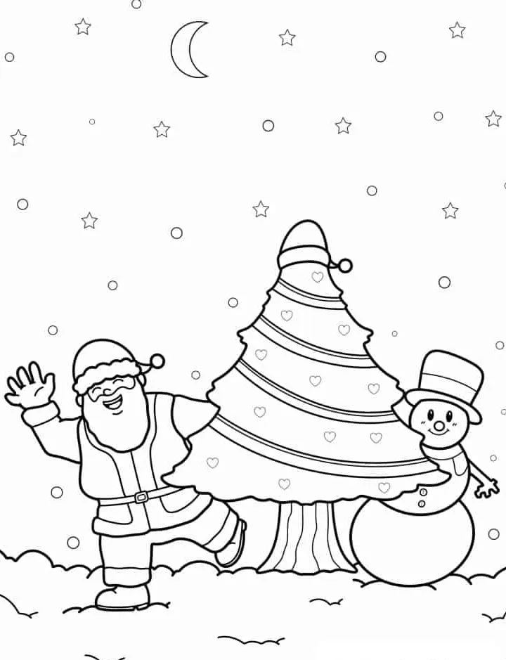 image de coloriage Sapin pour enfant