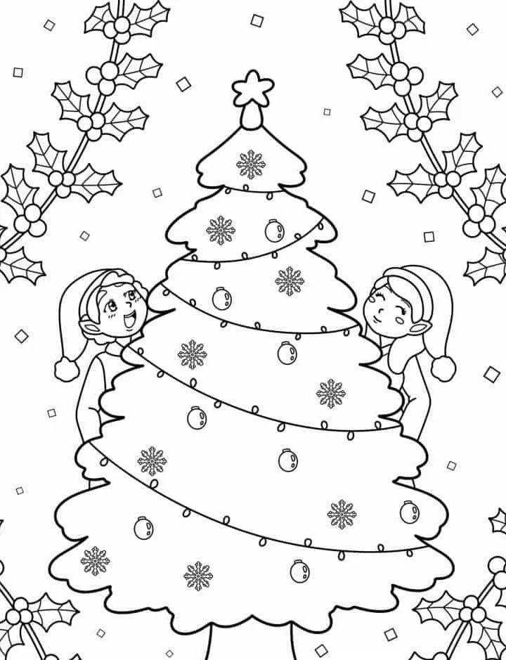 coloriage Sapin pour enfant de 7 ans