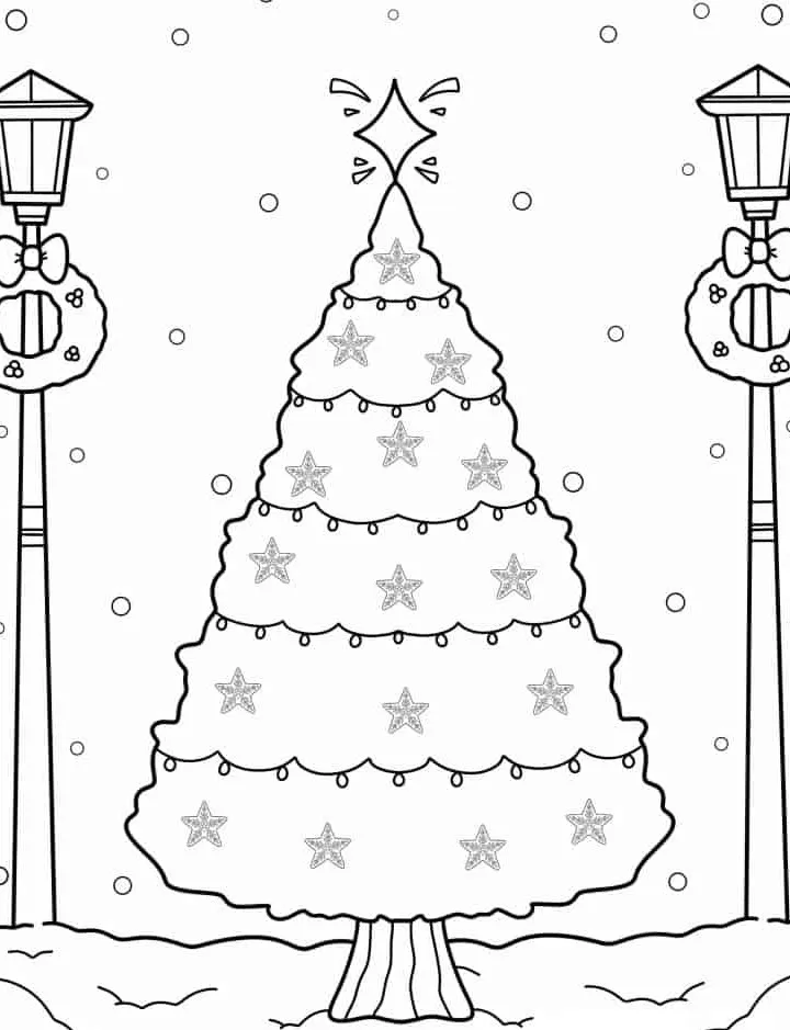 coloriage Sapin à imprimer gratuitement pdf