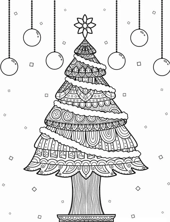 imprimer coloriage Sapin gratuit 1