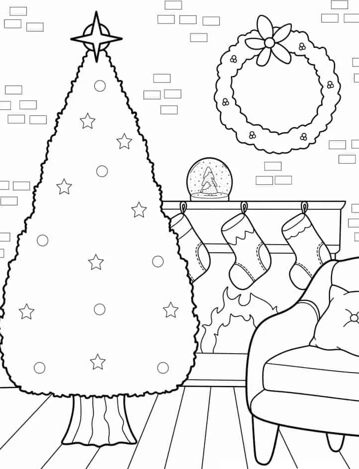 coloriage Sapin à imprimer pour enfant de 12 ans