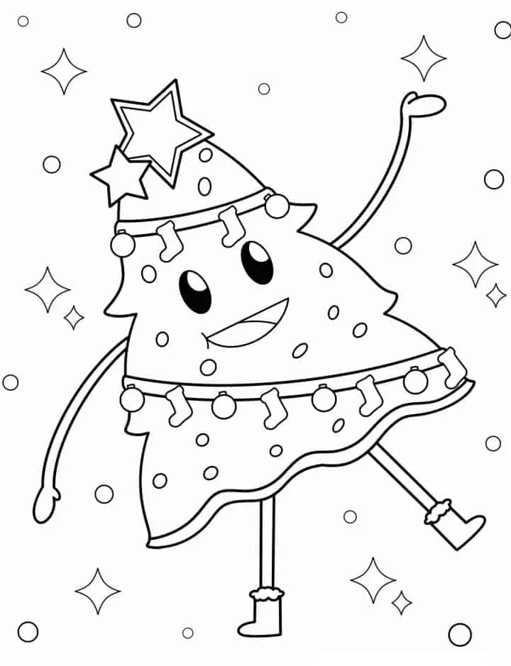 coloriage Sapin pour enfant a imprimer gratuit 1