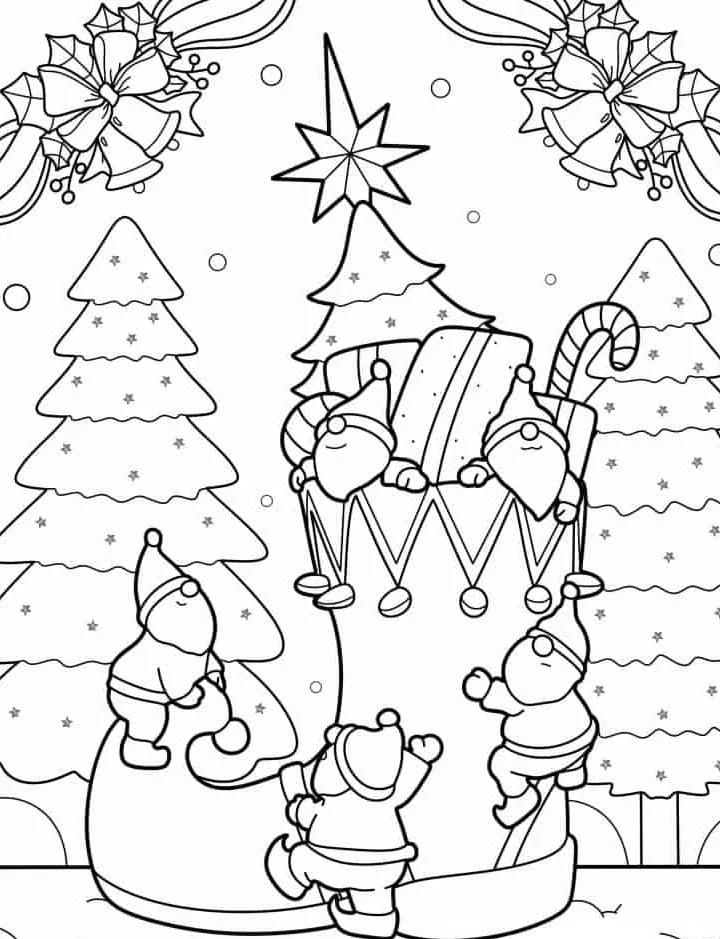 imprimer coloriage Sapin gratuit 2