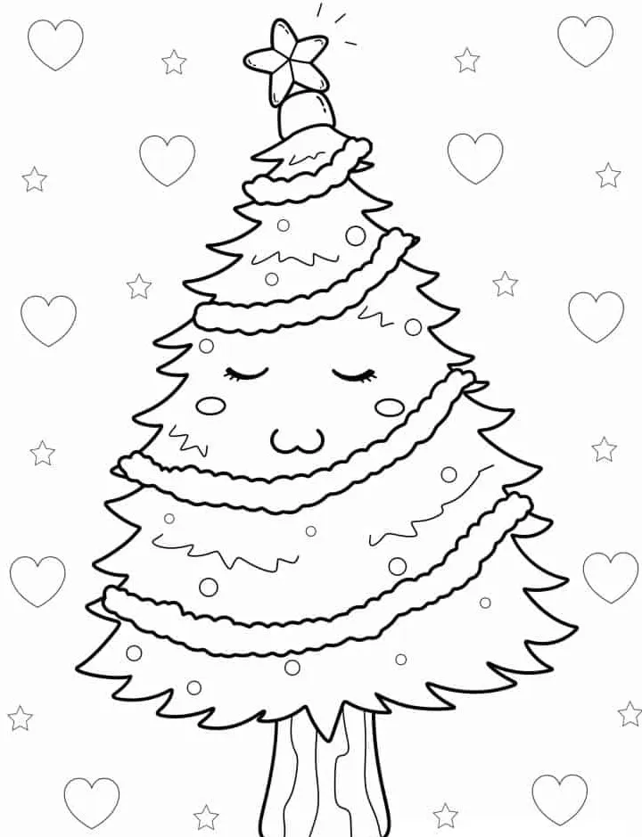 imprimer coloriage Sapin pour enfant