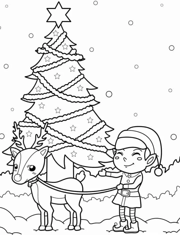 coloriage Sapin a imprimer gratuitement 2