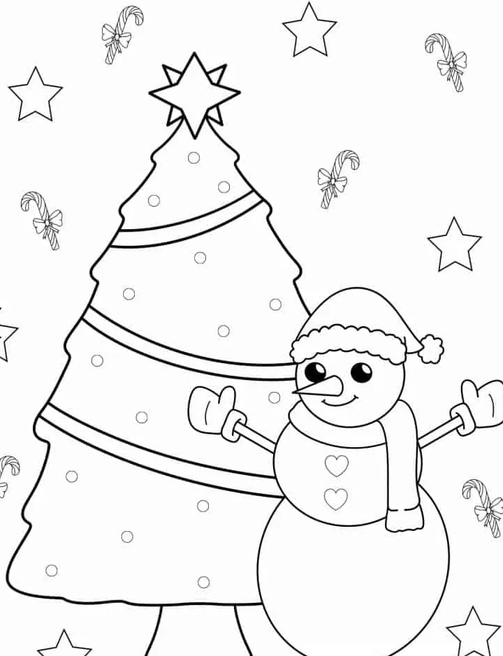 coloriage Sapin pour enfant a imprimer gratuit 2