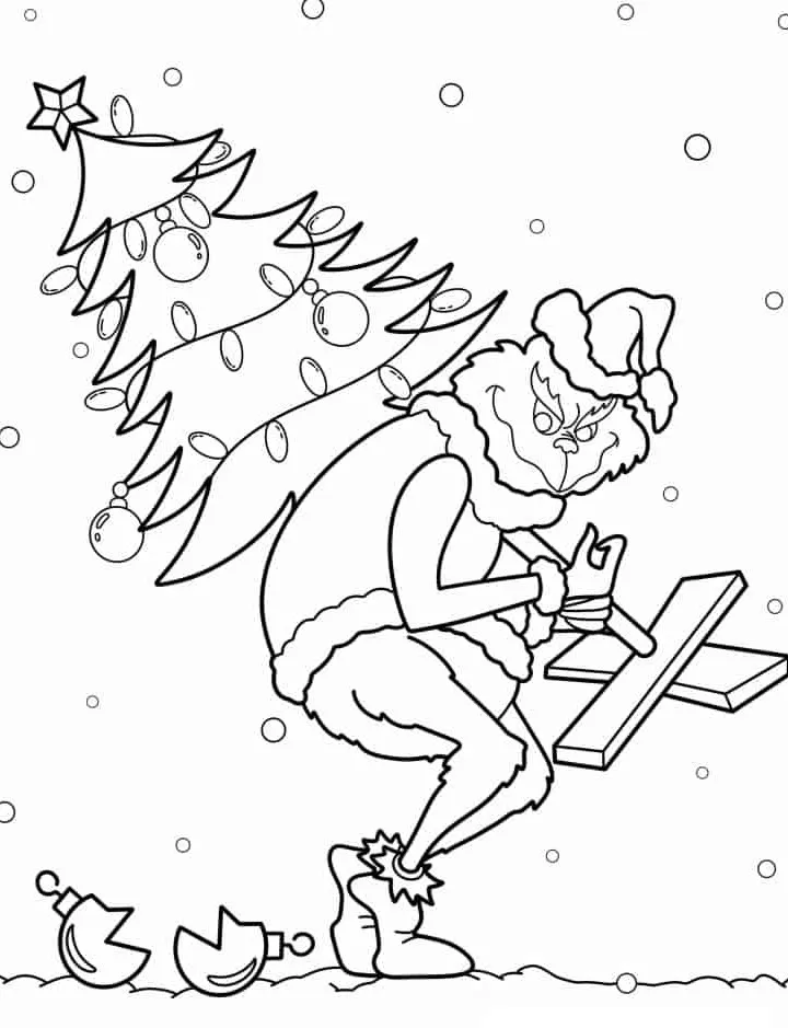 coloriage Sapin pour enfants à imprimer 1