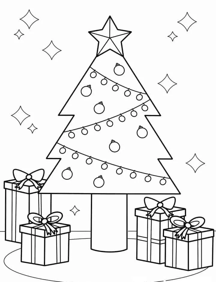 coloriage Sapin en ligne pour enfant 1