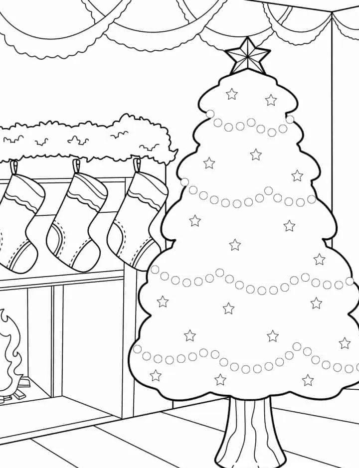 coloriage Sapin educatif pour enfant 1