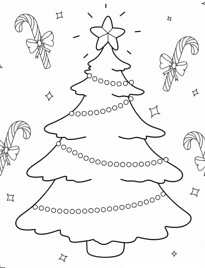 imprimer coloriage Sapin gratuit 3