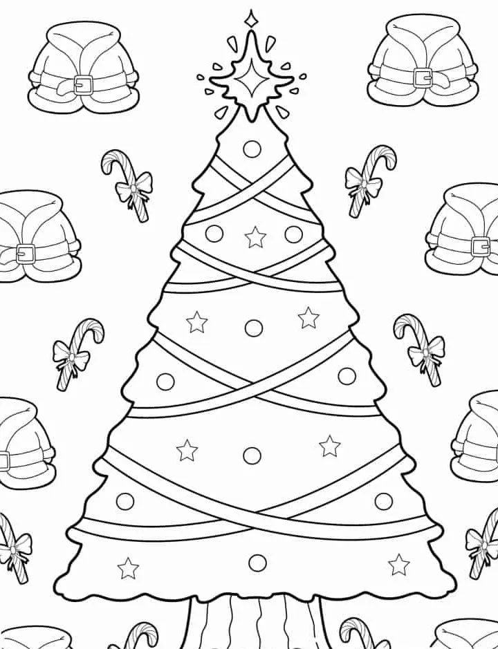 coloriage Sapin à imprimer pdf gratuit