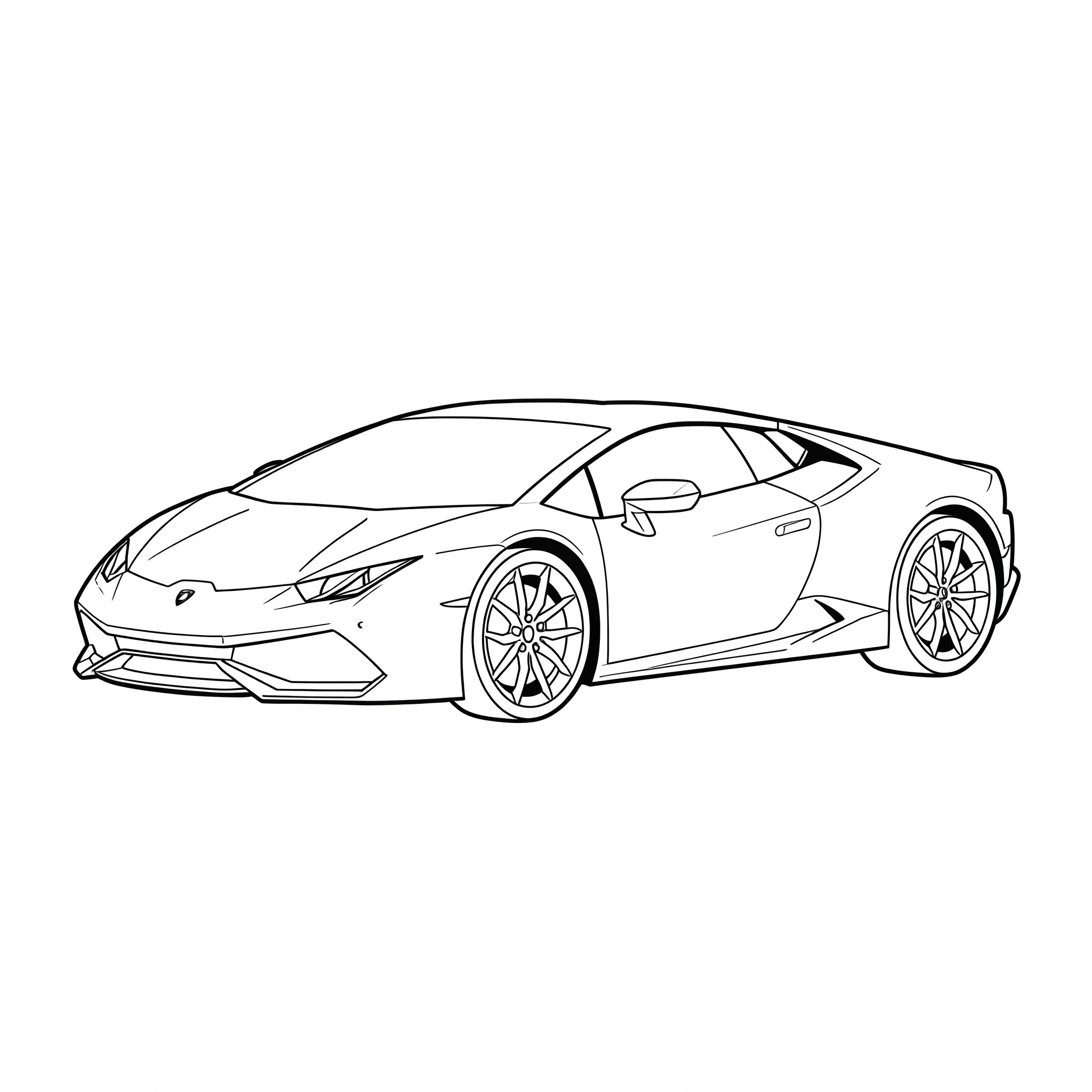 coloriage Silhouette d’une Lamborghini Huracán gratuit a imprimer