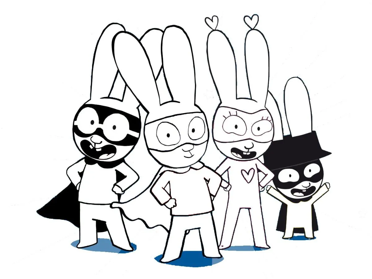 53 Coloriage Simon Le Lapin Des Aventures Imprimer