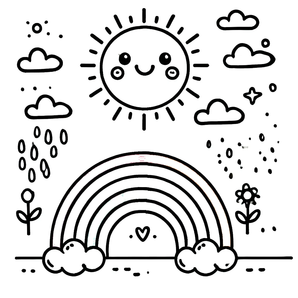 a imprimer coloriage Soleil gratuit