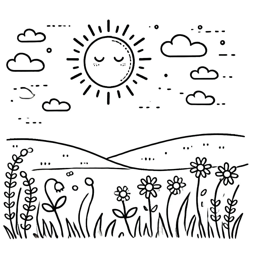 coloriage Soleil à imprimer pdf gratuit