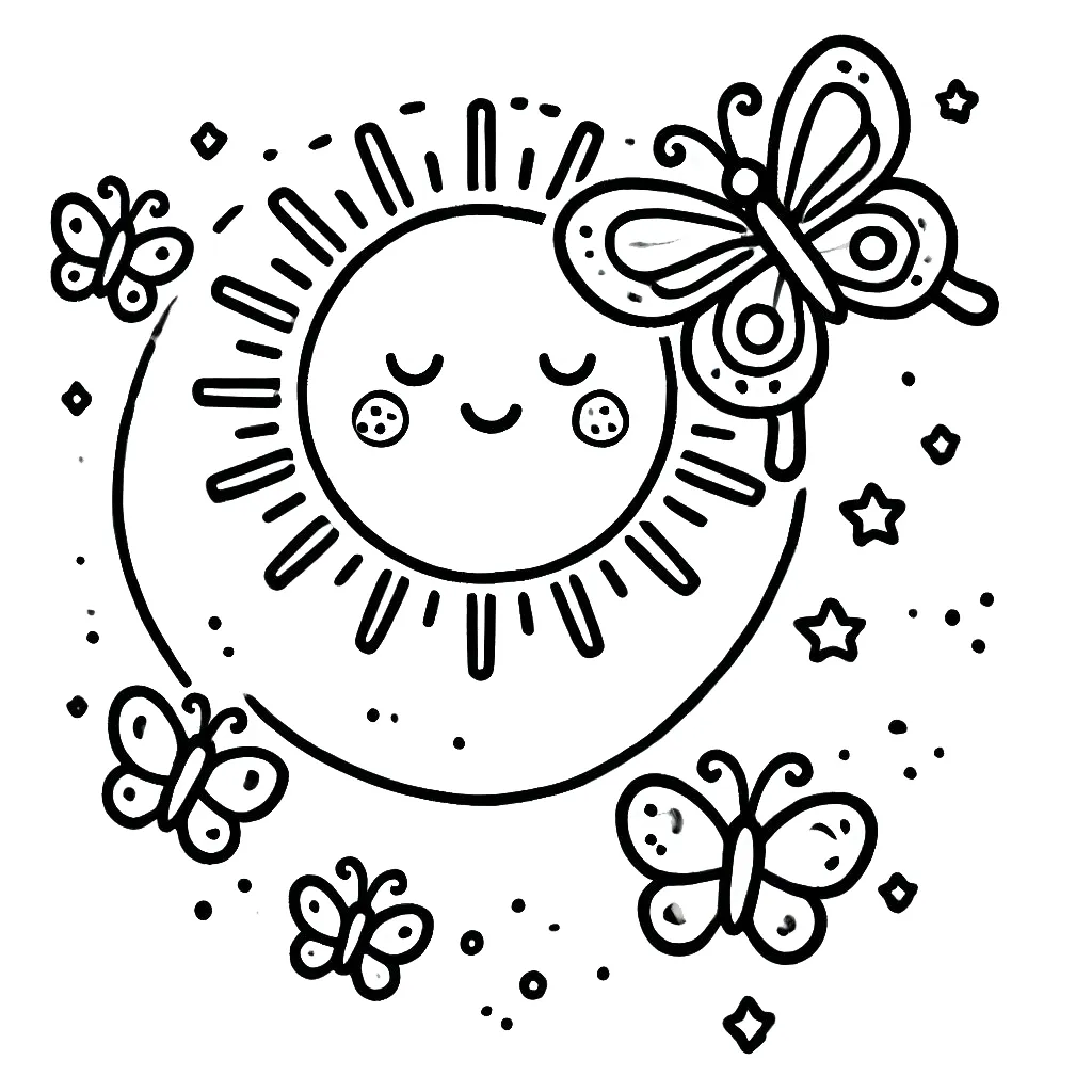 coloriage Soleil pour enfants à imprimer