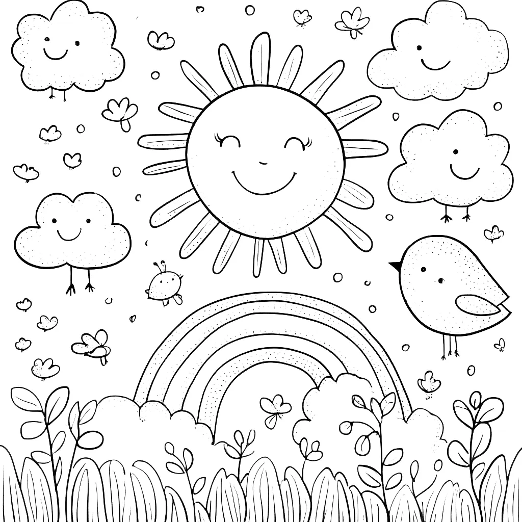 coloriage Soleil gratuit a imprimer