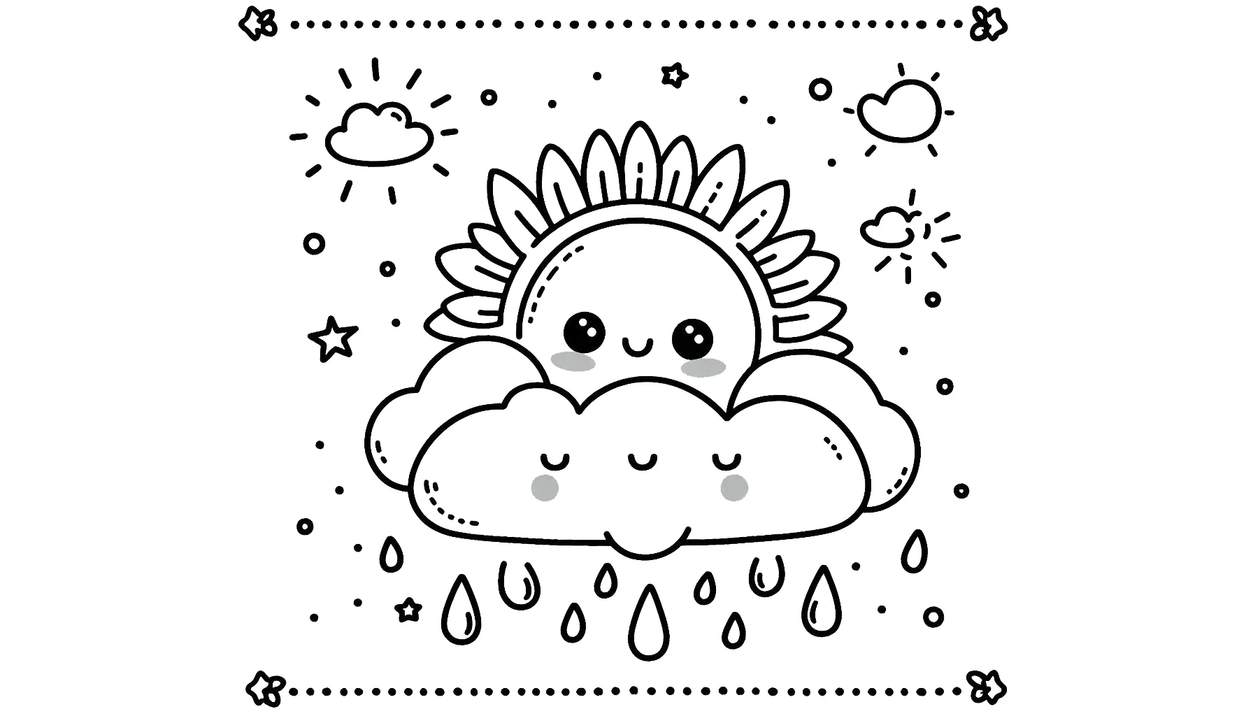 image de coloriage Soleil pour enfant