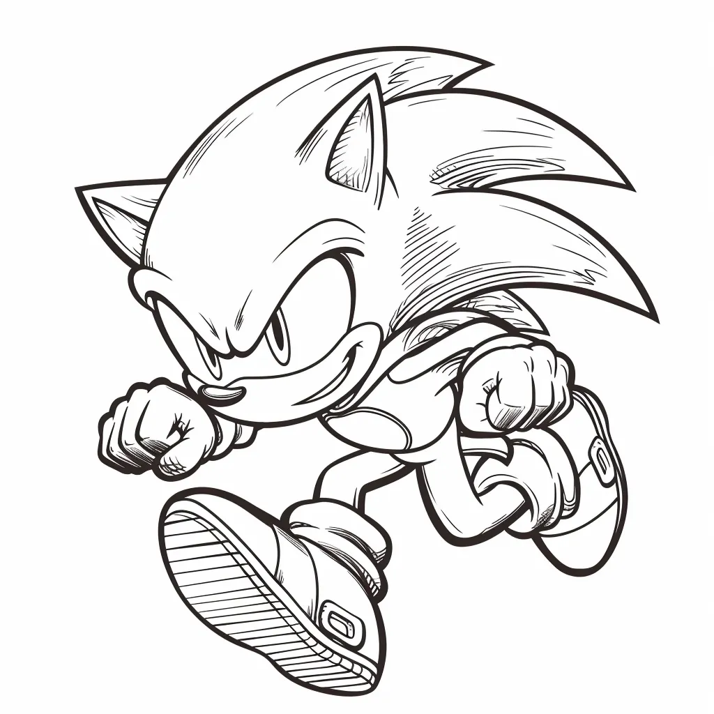 télécharger coloriage Sonic gratuit