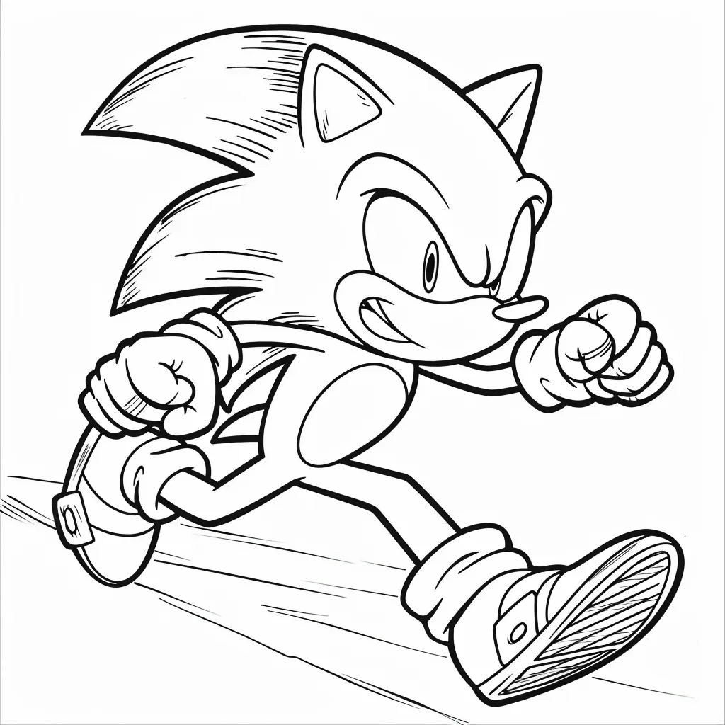 coloriage Sonic à imprimer gratuit