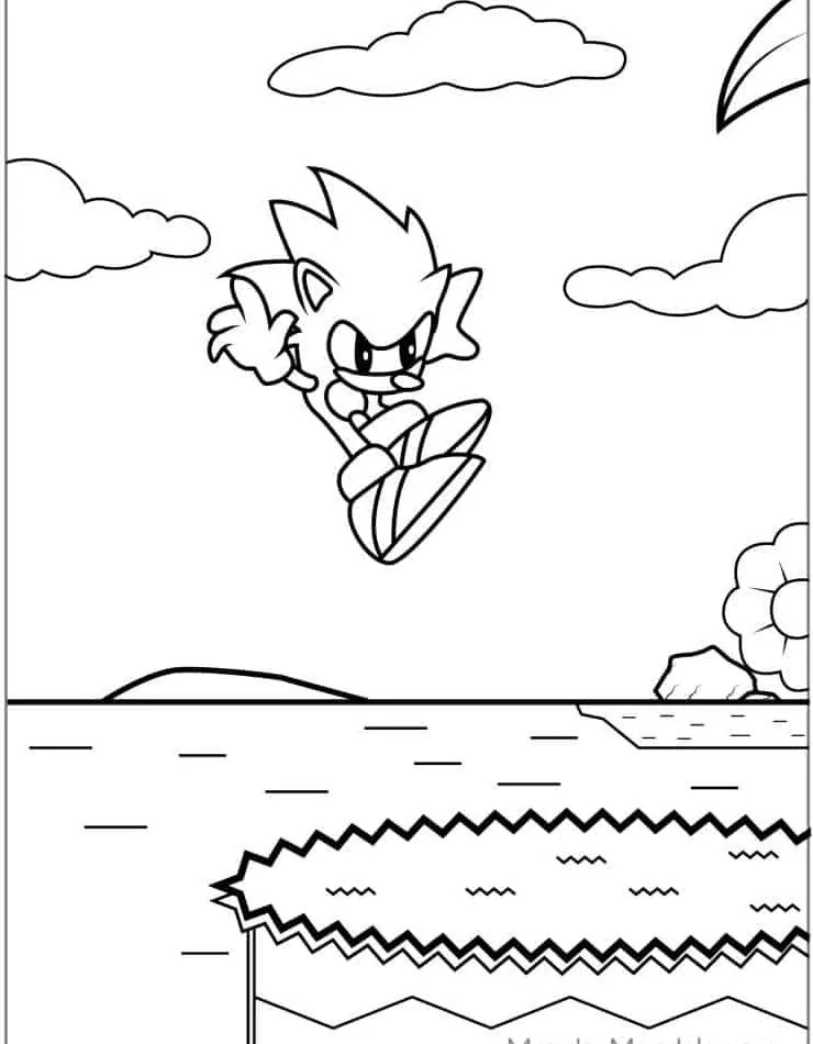 coloriage Sonic pour enfants