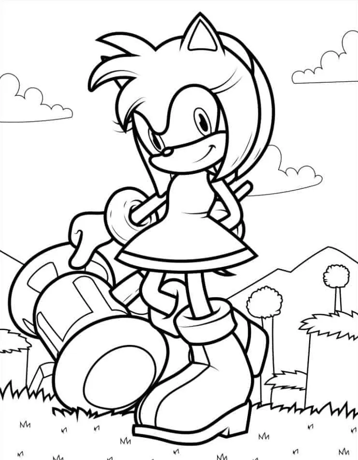 a imprimer coloriage Sonic gratuit