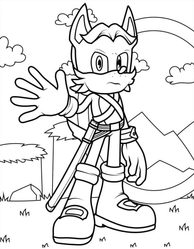 coloriage Sonic pour enfant