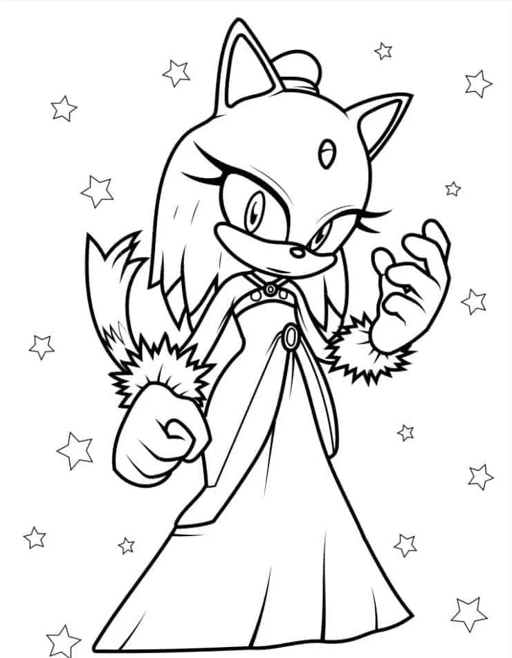 coloriage Sonic de pour enfants