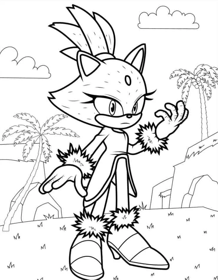 coloriage Sonic pour enfants à télécharger