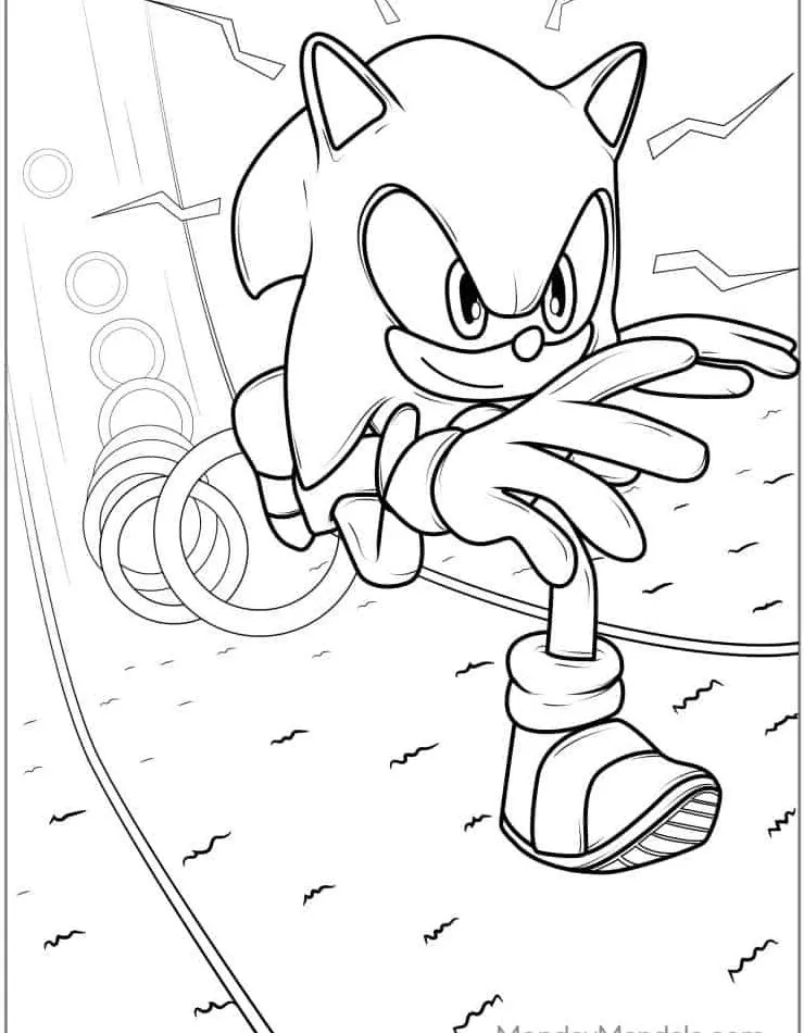 télécharger coloriage Sonic gratuit 2